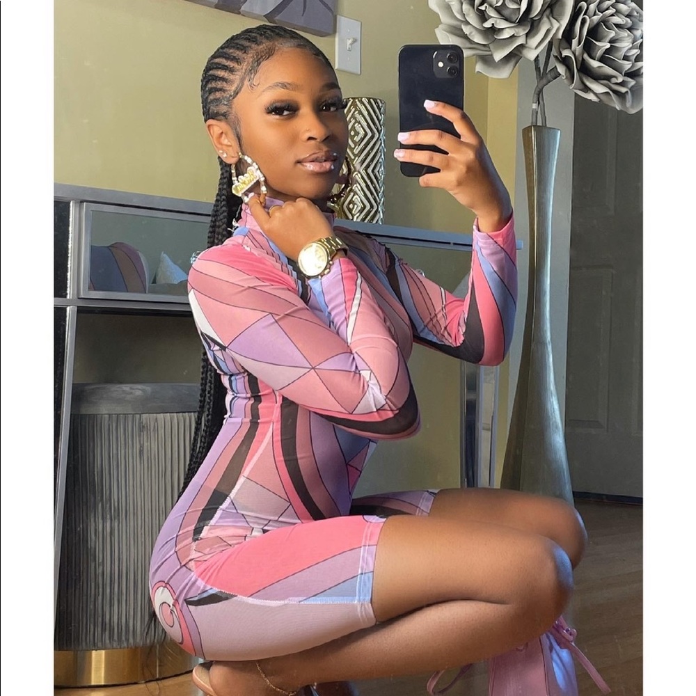 Mesh colorful romper